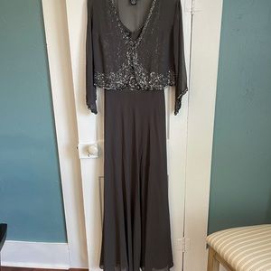 Formal dress with removable jacket